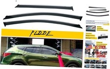 4pcs Smoke Tint With Chrome Trim Outside Mount Tape On/Clip On 13-18 Santa