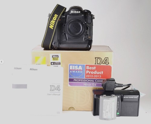 Nikon D4 Camera Body Shutter 120 K Boxed Battery & Charger - Picture 10 of 10