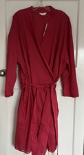 LOVELY MARKS & SPENCER BRIGHT PINK LIGHTWEIGHT COTTON DRESSING GOWN-SIZE XL- NEW