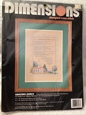 Dimensions 1993 Amazing Grace Stamped Cross Stitch Kit 10" x 14"