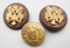 Pre-WWI - WWI Army Officer & WY Wyoming Guard Buttons Lot Of 3 by Horstmann — photo 1