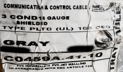 Prysmian/Carol C0459A 14/3C Shielded PLTC Control/Power Tray Cable Gry/50ft