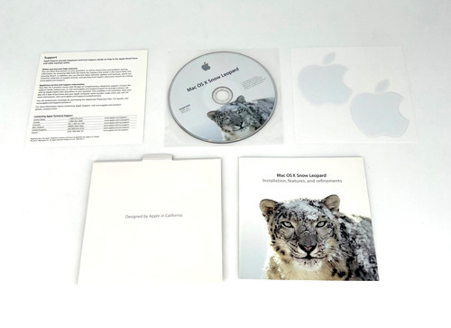 Apple Mac OS X Snow Leopard 10.6.3 Install Disc Complete W/ Stickers
