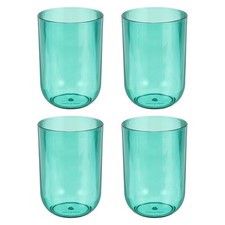 4Pcs 2.6 x 2.6 x 3.9 Inch Toothbrush Glasses Blue Round