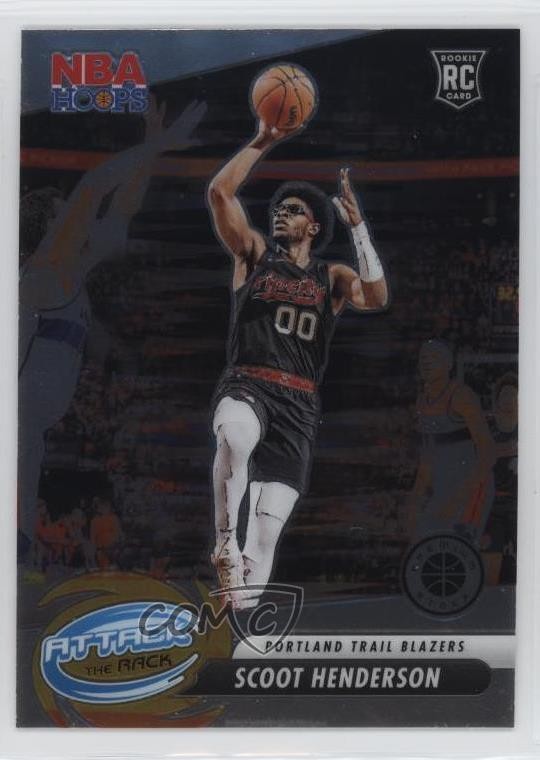 2023 NBA Hoops Premium Stock Attack The Rack Scoot Henderson #6 Rookie RC 0r5k
