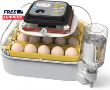 20 Egg Incubator with Humidity Display Egg Candler Automatic Egg Turner