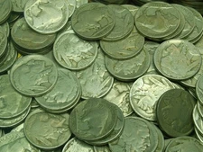 Lot of 40 Buffalo Nickel Coins Partial Date Collection