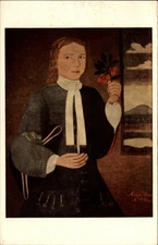 Adam Winne painting Winterthur Museum Delaware vintage art postcard e402