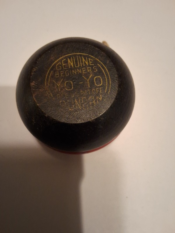 Vintage Duncan Genuine Beginners 1950s Yo-Yo Red and Black Made In USA