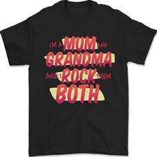 Camiseta Graciosa Para Hombres 100% Algodón Mum & Grandma
