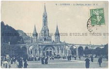 Lourdes Basilica Postcard France 1920s Catholic Religious Souvenir Used 77q