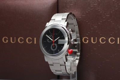 [N NEUWERTIG] GUCCI G-Timeless 101M YA101361 schwarze Chrono Quarzuhr aus JAPAN