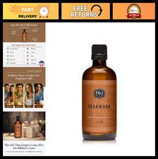 Teakwood Fragrance Oil 100ml - Ideal for Candles, Soaps Diffusers - Aromathera