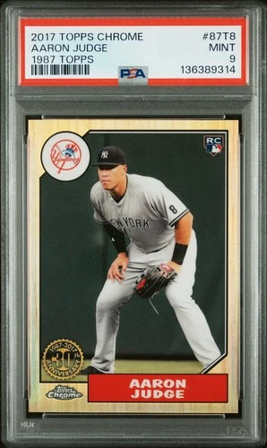 2017 Topps Chrome  1987 Design #87T-8 Aaron Judge RC Rookie PSA 9 Mint 9314