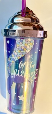 Let s Be Mermaids Kids Travel Tumbler w Straw