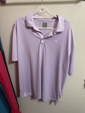 Callaway Opti-Dri Lavender White Striped Men's Golf Polo Shirt XXL Short Sleeve
