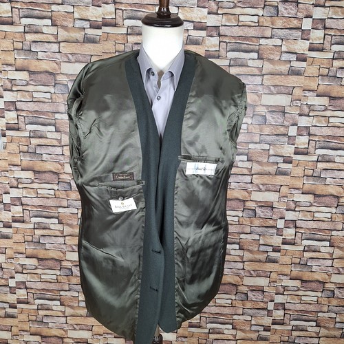 Bill Blass Sport Coat Jacket Mens 48R Green VTG Camel Hair - Picture 10 of 12