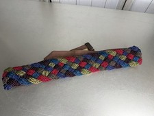 VTG Ginnie Johansen Braided Cloth Adjustable Belt Multicolored Wrap Belt 1980s