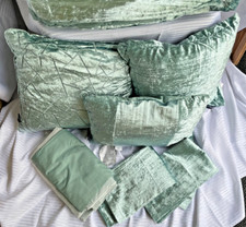 HallMart 7 Pc Queen Comforter Set Soft Minty Sage Green 90" x 90"