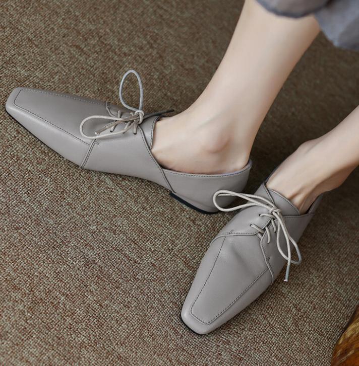 SAOLA Mocassino donna OL punta piatta stringato ufficio quotidiano scarpe pompa semplice Oxford