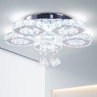 Crystal Light Finktonglan 16in Crystal Chandelier LED Cool White