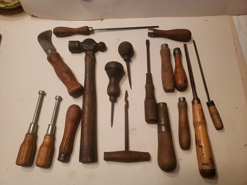 Antique Wooden Handle Wood Working Tools Lot | eBay