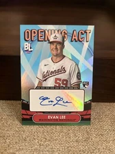 2023 Topps Big League #OAA-EL Evan Lee Opening Act Rookie RC Auto Nationals
