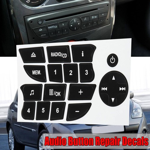 Car Radio CD Sticker Repair Worn Button Switch For Renault Megan Clio Megane - Picture 5 of 13