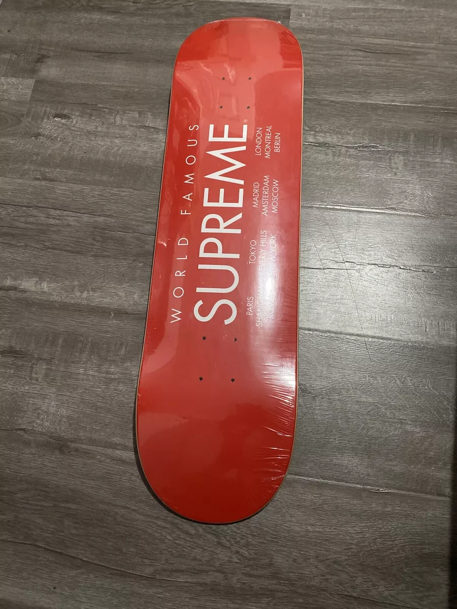 SUPREME 2015 S/S INTERNATIONAL SKATEBOARD DECK BOX LOGO Red