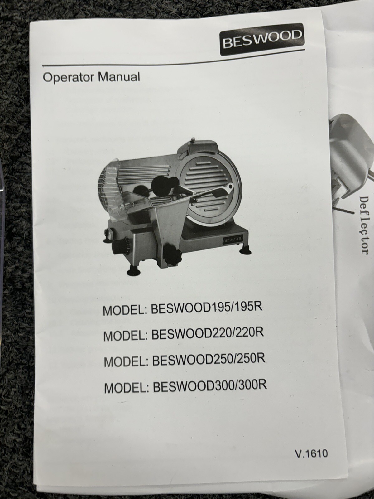 BESWOOD 250 10" Premium Chromiumplated Steel Blade Deli Meat Cheese