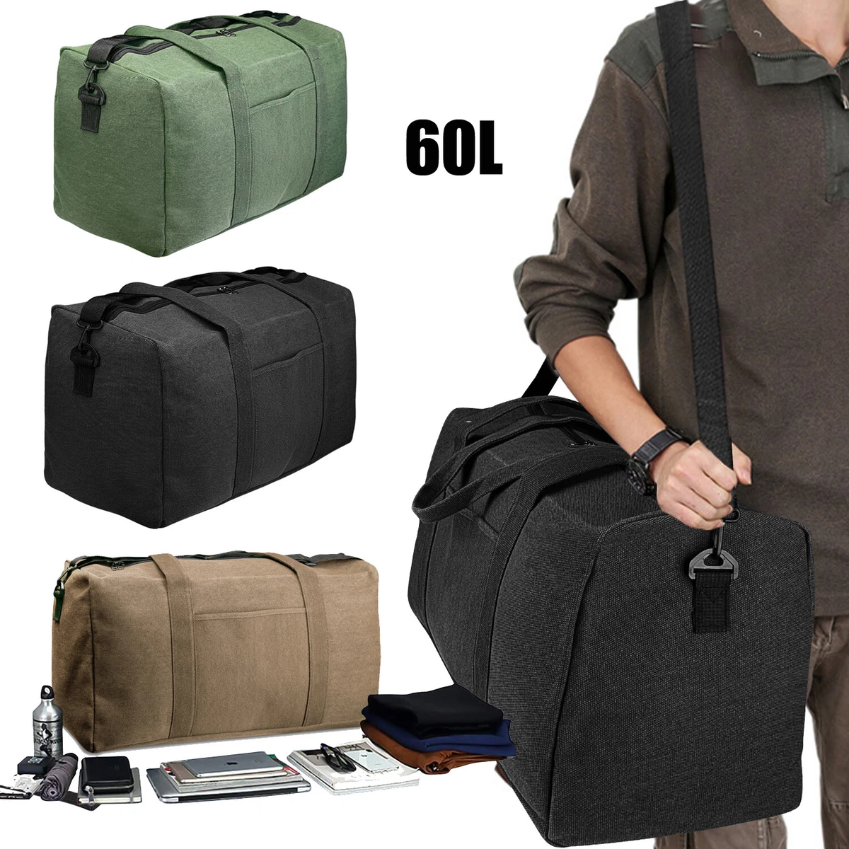 Canvas gym shop bag mens