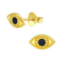 1 Paar 925 Sterling Silber Ohrstecker Vergoldet Evil Eye TüRkisches Auge