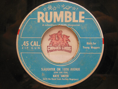Mad Magazine ''Slaughter on 10th Avenue'' Phony 45 Label, 45 RPM G+ (15A)