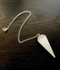 Selenite Dowser Crystal Pendulum Healing Reiki Feng Shui Gift Wellness Energy