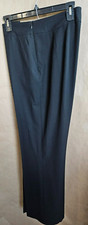 TALBOTS STRETCH WOMEN'S SIDE ZIP STRIAGHT LEG DRESS PANTS BLACK SIZE 12 4305