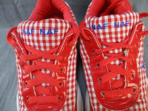 Zapatillas de deporte para mujer Zapato NAF NAF US talla 5 Patrón de tablero de ajedrez de picnic rojo - Imagen 3 de 10