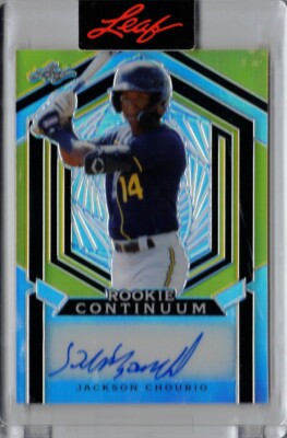 2023 Leaf Metal Rookie Continuum #MC-26 Jackson Chourio Autograph 