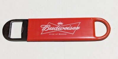 Budweiser Red Metal Beer Bottle Opener - New