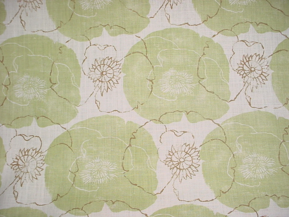 3Y Lee Jofa Groundworks Adeliza Celedon Botanical LinenDrapery Upholstery Fabric - Image 4 of 4