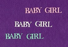 BABY GIRL die cuts scrapbook cards