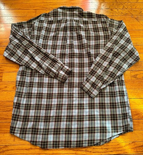 LL Bean Button Up Hemd Herren XLarge Tall blau kariert US Air Force Tartan - Bild 6 von 8