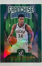 Giannis Antetokounmpo 2019 Panini Donruss Franchise Features Green Flood #14
