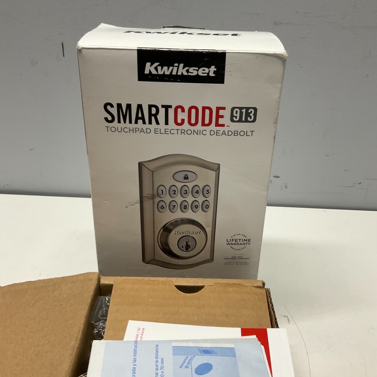 Kwikset Smart Code 913 Touchpad Electronic Deadbolt Keyless Entry 99130-002 New-image