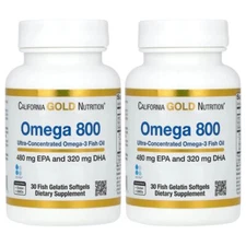 Omega 800 Pharmaceutical Grade Fish Oil, 80% EPA/DHA, Triglyceride Form, 1,000