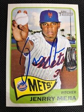 Jenrry Mejia Mets 2014 Signed Autographed Topps Heritage Card #92 ~ COA