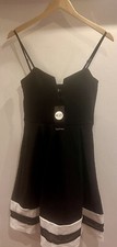 Boohoo night Black And White Dress Size 10 NWT