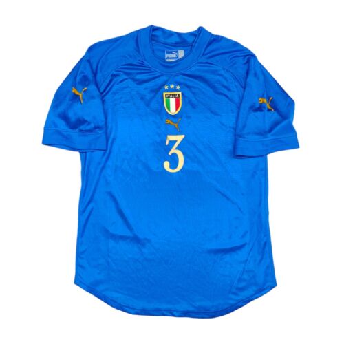 2004 ITALY PUMA JERSEY WORN ITALY JERSEY FOOTBALL SOCCER SHIRT VINTAGE-