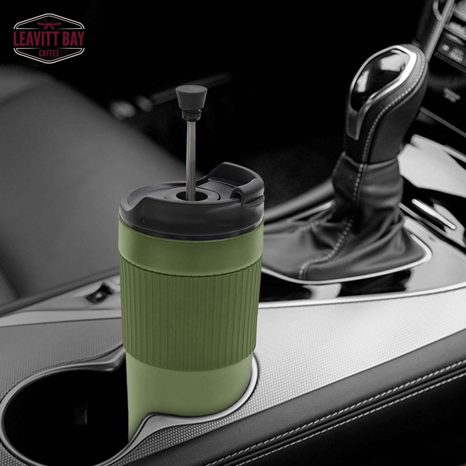 Portable French Press Coffee Maker 15oz Stainless Steel Double Wall Vacuum