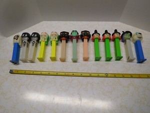 Awesome 13 Vintage Glow in the Dark Halloween PEZ ~ Witch, Ghost,Etc.
