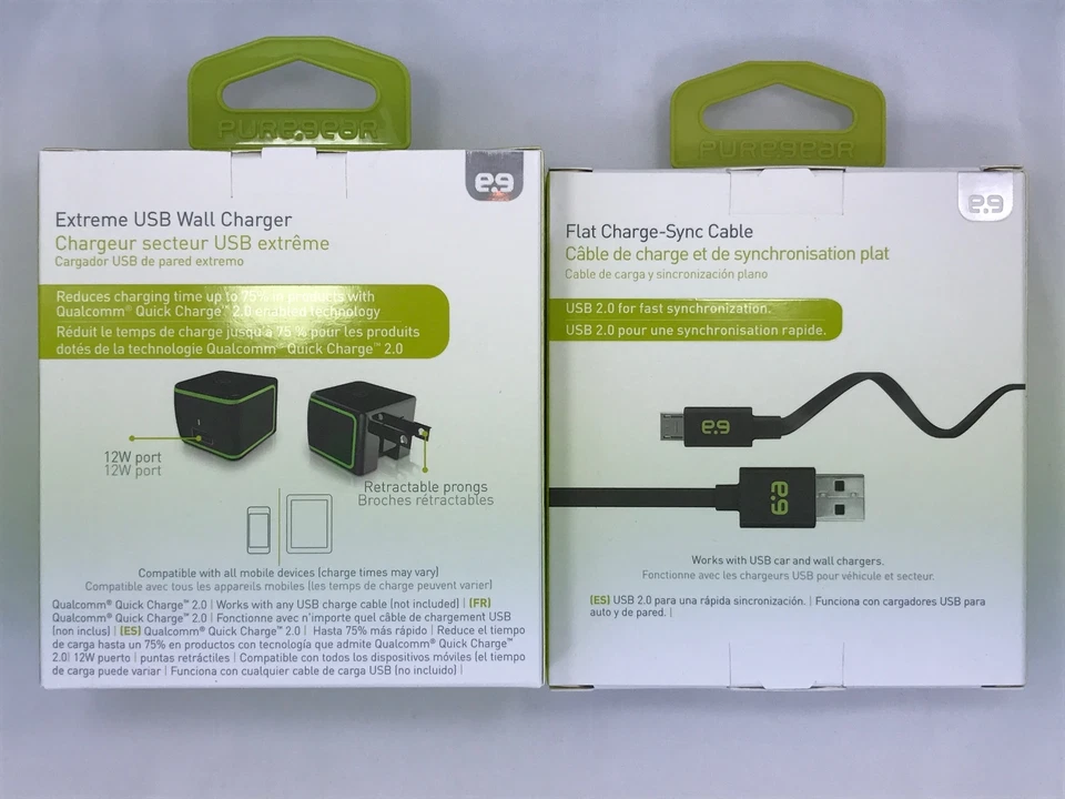 PureGear Quick Charge Wall Charger + 4FT Micro USB Cable Combo - Image 2 of 2